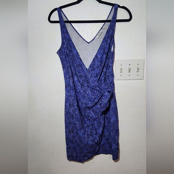& Other Stories Wrapping Blue Mini Dress Size 4 - Picture 2 of 13